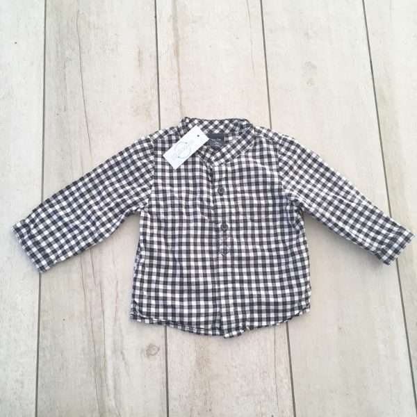 Camisa Cuadrille Cuello Mao Gap