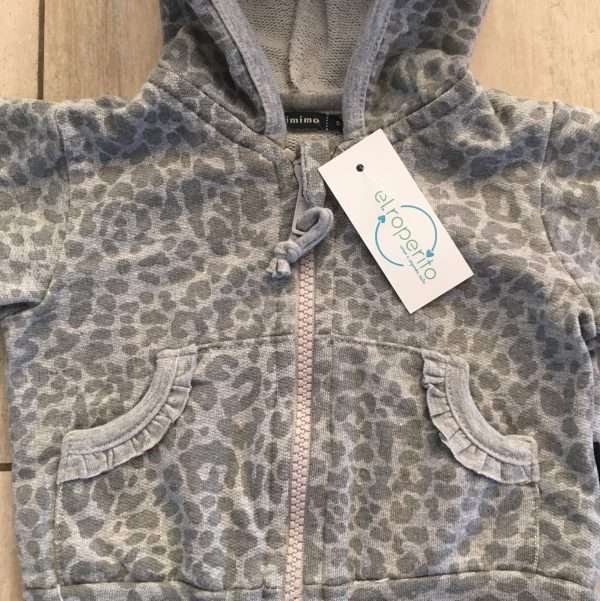 Buzo Con Capucha Animal Print Gris Mimo - Imagen 2