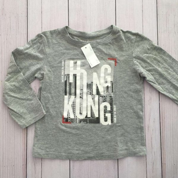 Remera manga larga Gris "HONG KONG" PRIMARK