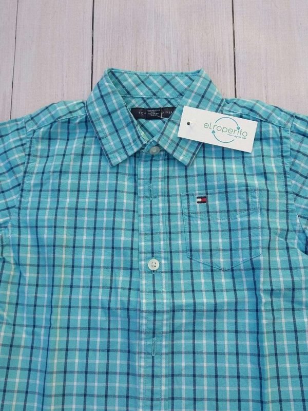 Camisa celeste manga larga Tommy Hilfilger - Imagen 2