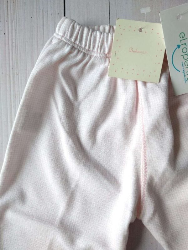 Pantalón de algodón cuadrille rosa y blanco NUEVO - Imagen 2