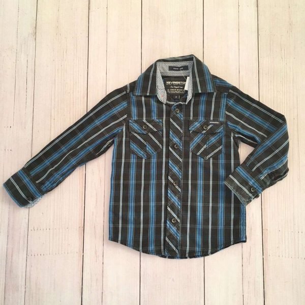 Camisa ML Azul/Negro KEVINGSTON