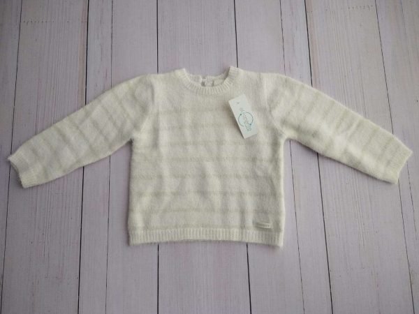 Sweater manteca con brillos