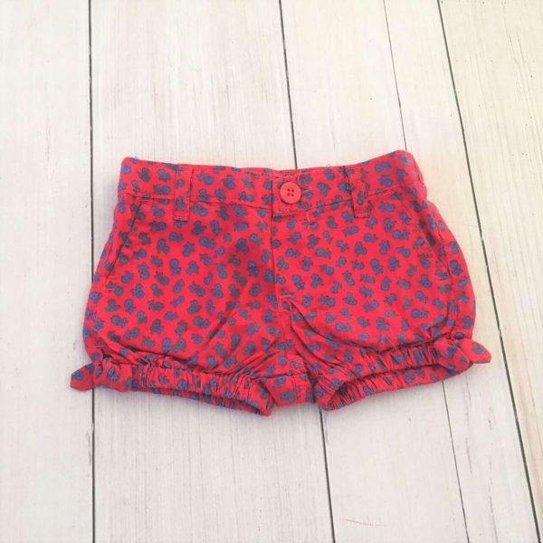 SHORT ROJO FLORES AZULES OSHKOSH