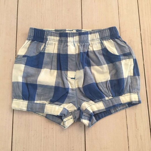 SHORT A CUADROS BCO/AZUL