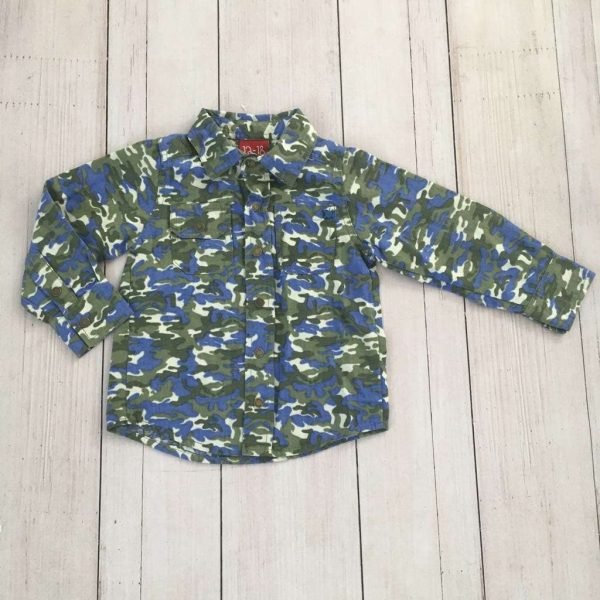 Camisa m/l camuflada verde/azul nueva Grisino