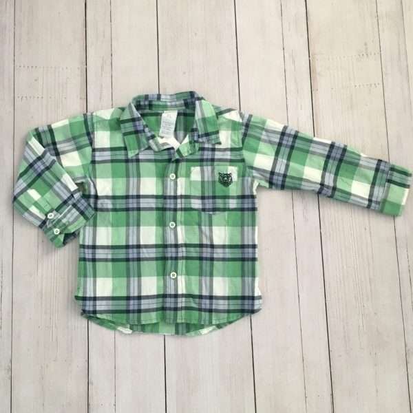 Camisa escosesa verde/bca Cheeky