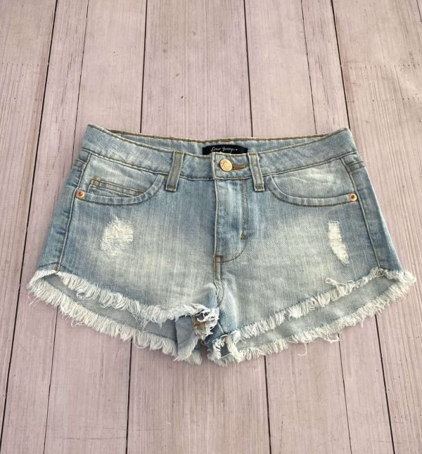 Short de jean celeste deflecado COMO QUIERES...