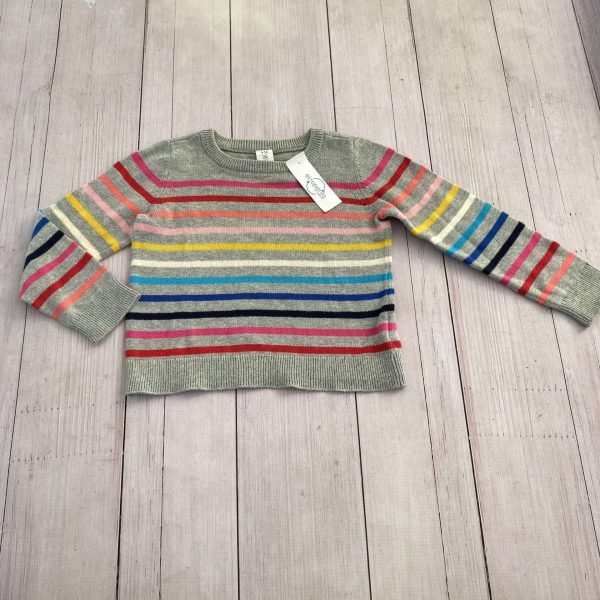 Sweater gris rayas multicolor GAP