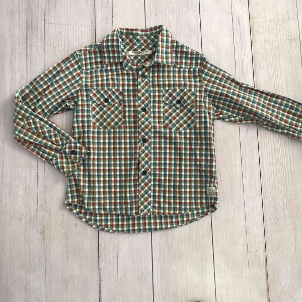 Camisa ML cuadrille verde-azul-rojo WANAMA