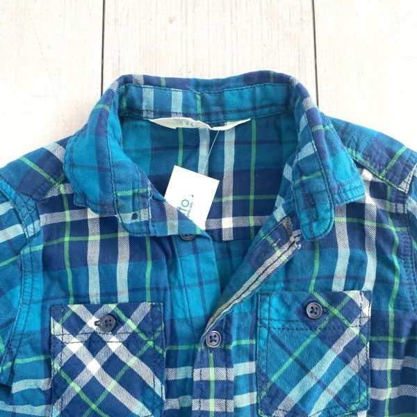 Camisa ML rayas azul petroleo H&M - Imagen 2