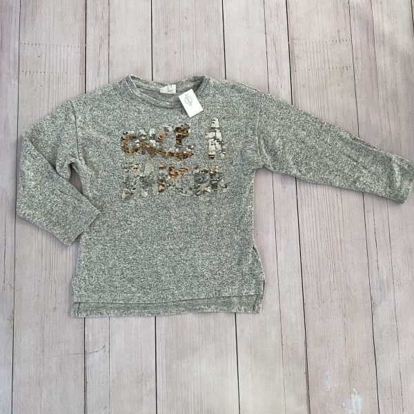 Sweater gris lentejuelas ZARA