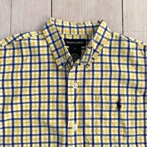 Camisa MC a cuadros azul-amarillo RALPH LAUREN - Imagen 2