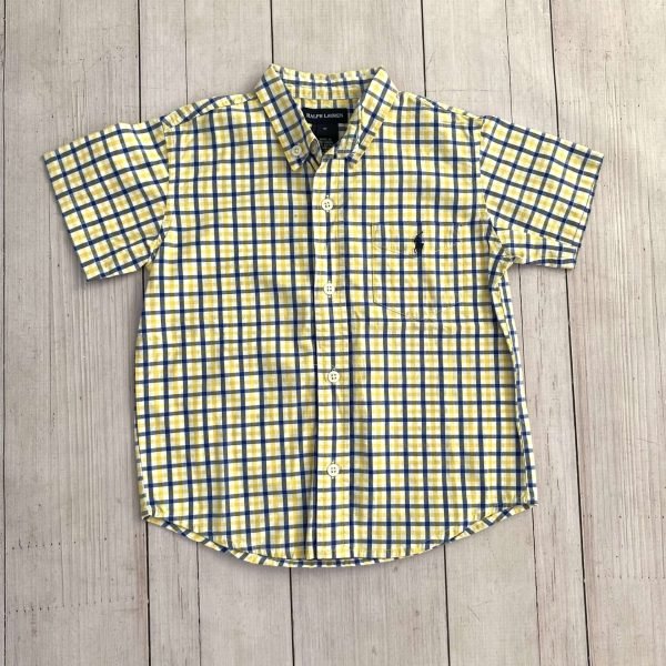 Camisa MC a cuadros azul-amarillo RALPH LAUREN