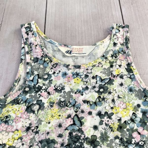 Vestido floreado mariposas H&M - Imagen 2