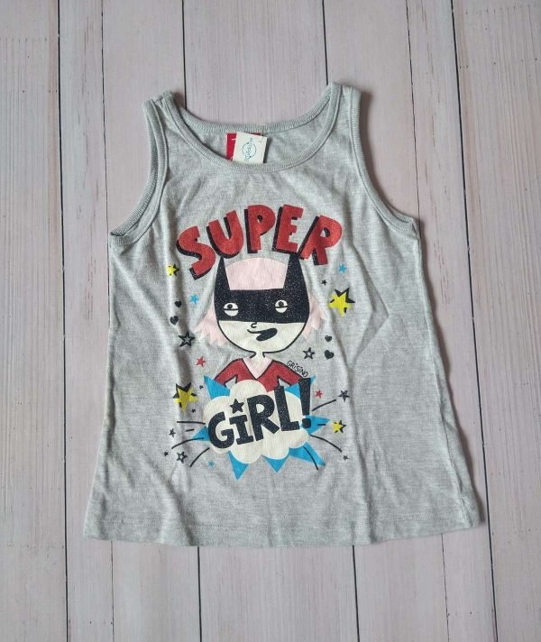 Musculosa con estampa con glitter GRISINO