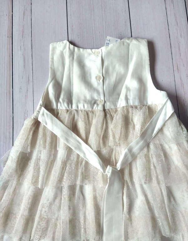 Vestido con tul y volados beige MIMO - Imagen 2