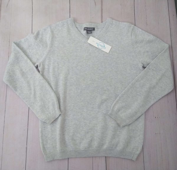 Sweater gris escote V, PRIMARK