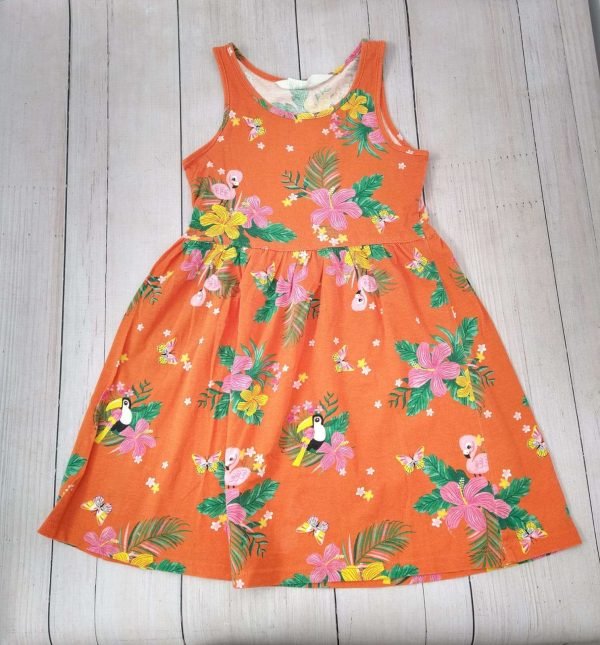 Vestido estampado naranja, HYM - Imagen 2