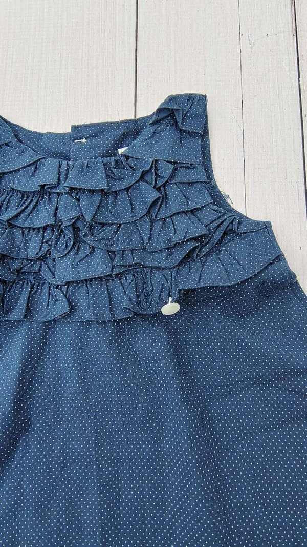 Vestido azul con lunares OLD BUNCH - Imagen 2