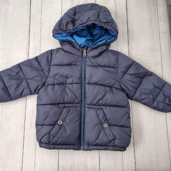 Campera de abrigo azul con polar ZARA