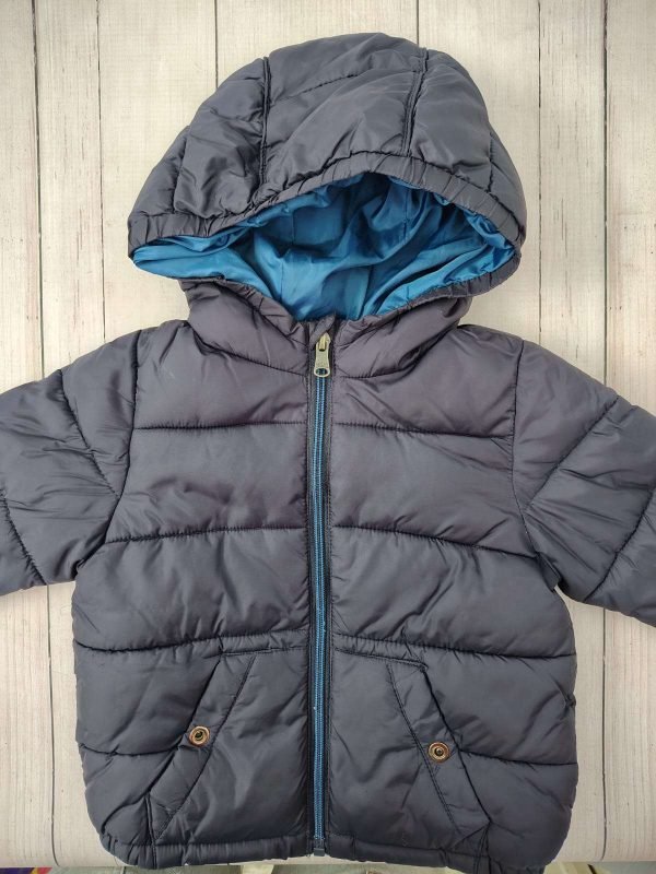 Campera de abrigo azul con polar ZARA - Imagen 2