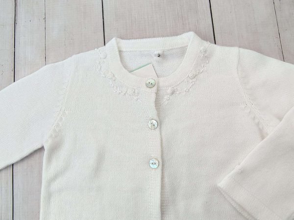 Cardigan blanco bordado - Imagen 2