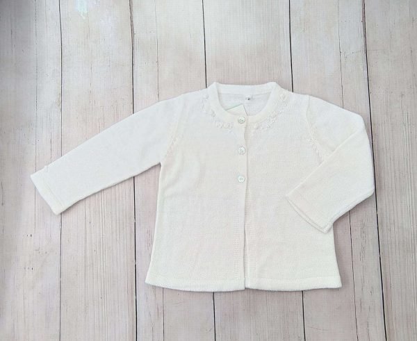 Cardigan blanco bordado