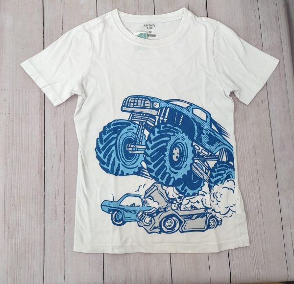 Remera mc blanca autos CARTERS