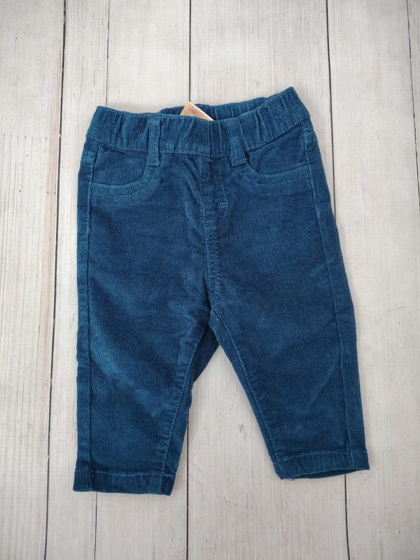 Pantalon azul chupin corderoy