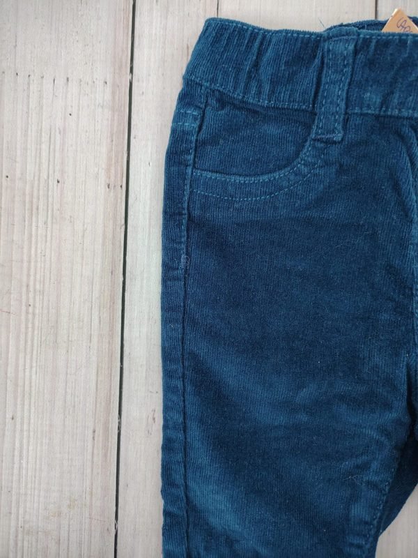 Pantalon azul chupin corderoy - Imagen 2